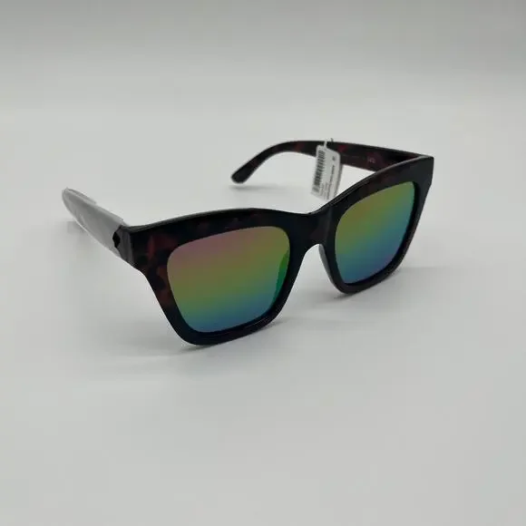 KURT GEIGER NWT Sunglasses, Cat Eye 53mm, Havana Crystal Purple Rainbow - Picture 3 of 15